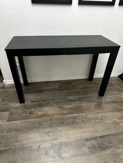 Black Two-Drawer Desk – 47” × 20”