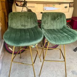 Emerald Velvet Stools 
