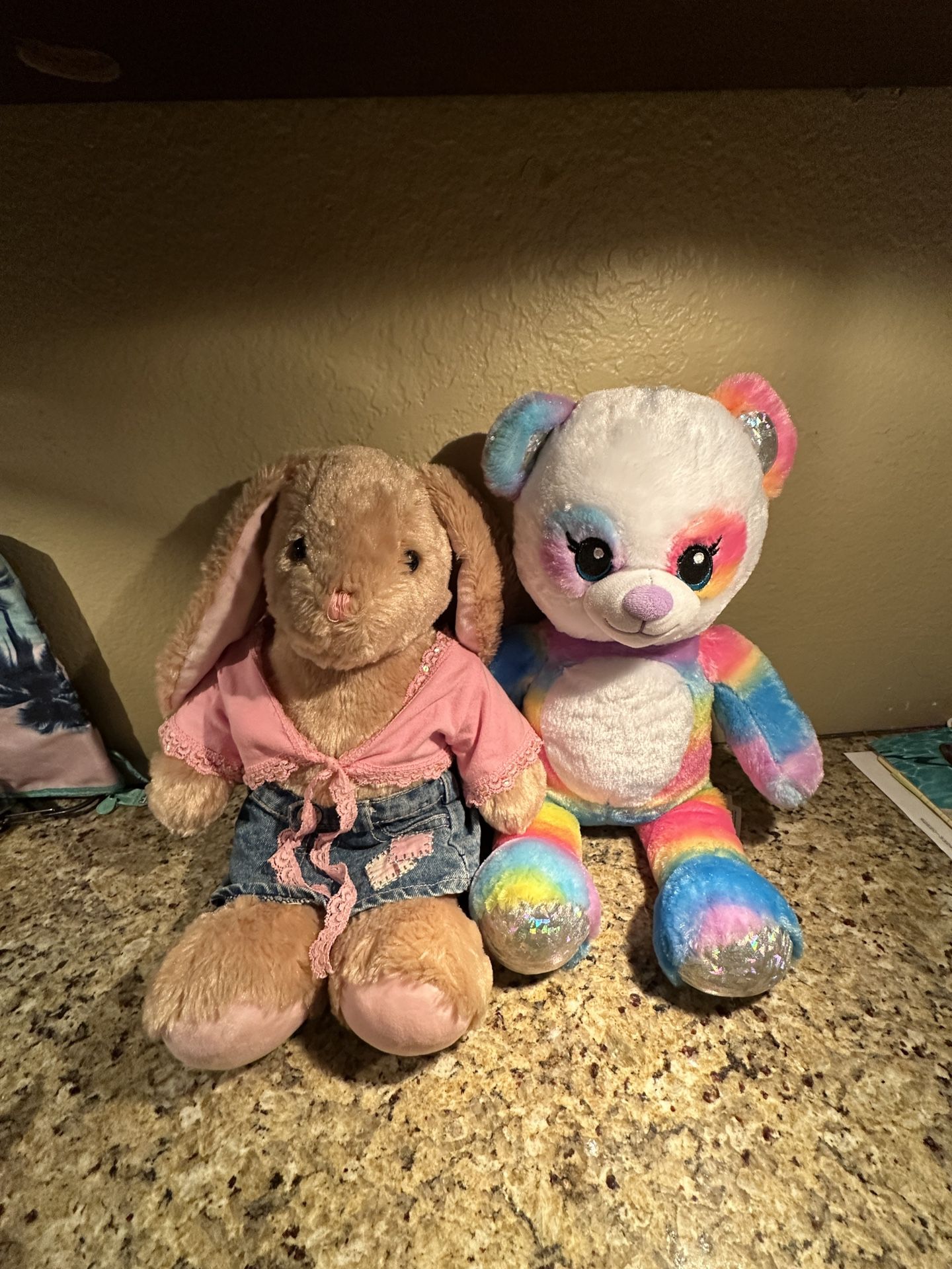 Build-a-Bear Bunny And Bear With Accessories 