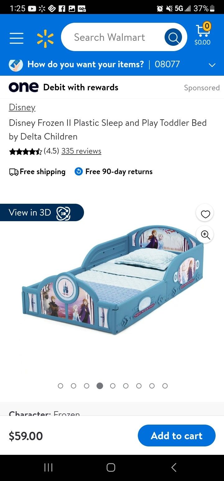 Frozen Toddler Bed