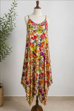 My Street Women's Floral Jumpsuit Size L Sleeveless Wide Leg Boho Palazzo Romper