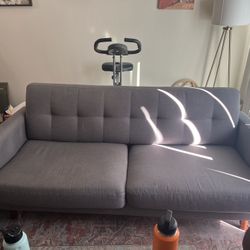 Living Spaces Allie Dark Grey Sofa 