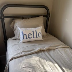 Two Hello Pillows.  