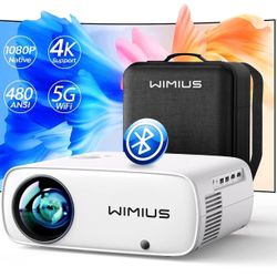 WiMiUS Projector with WiFi and Bluetooth Movie Projector (New)