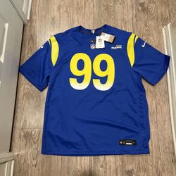 NWT Nike LA Rams Aaron Donald Engineered On Field Apparel Blue Jersey Size 2XL
