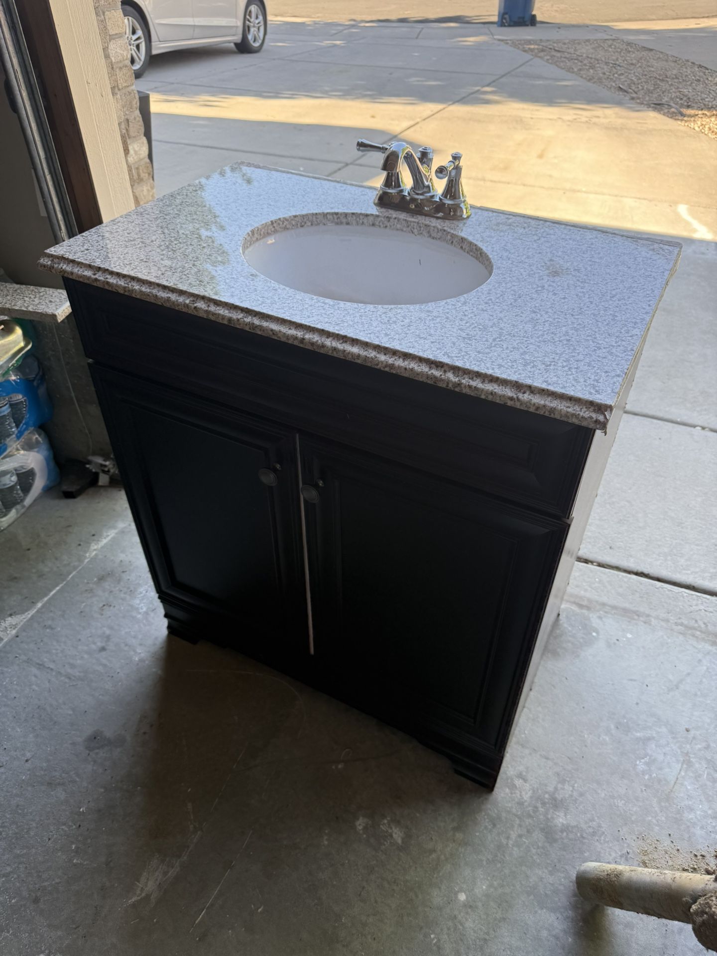 Bathroom Sink And Mirror Set