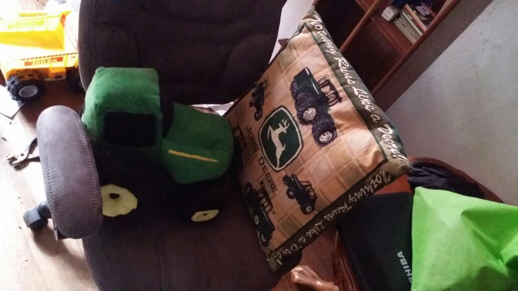 $4 for 2 John Deere pillows.