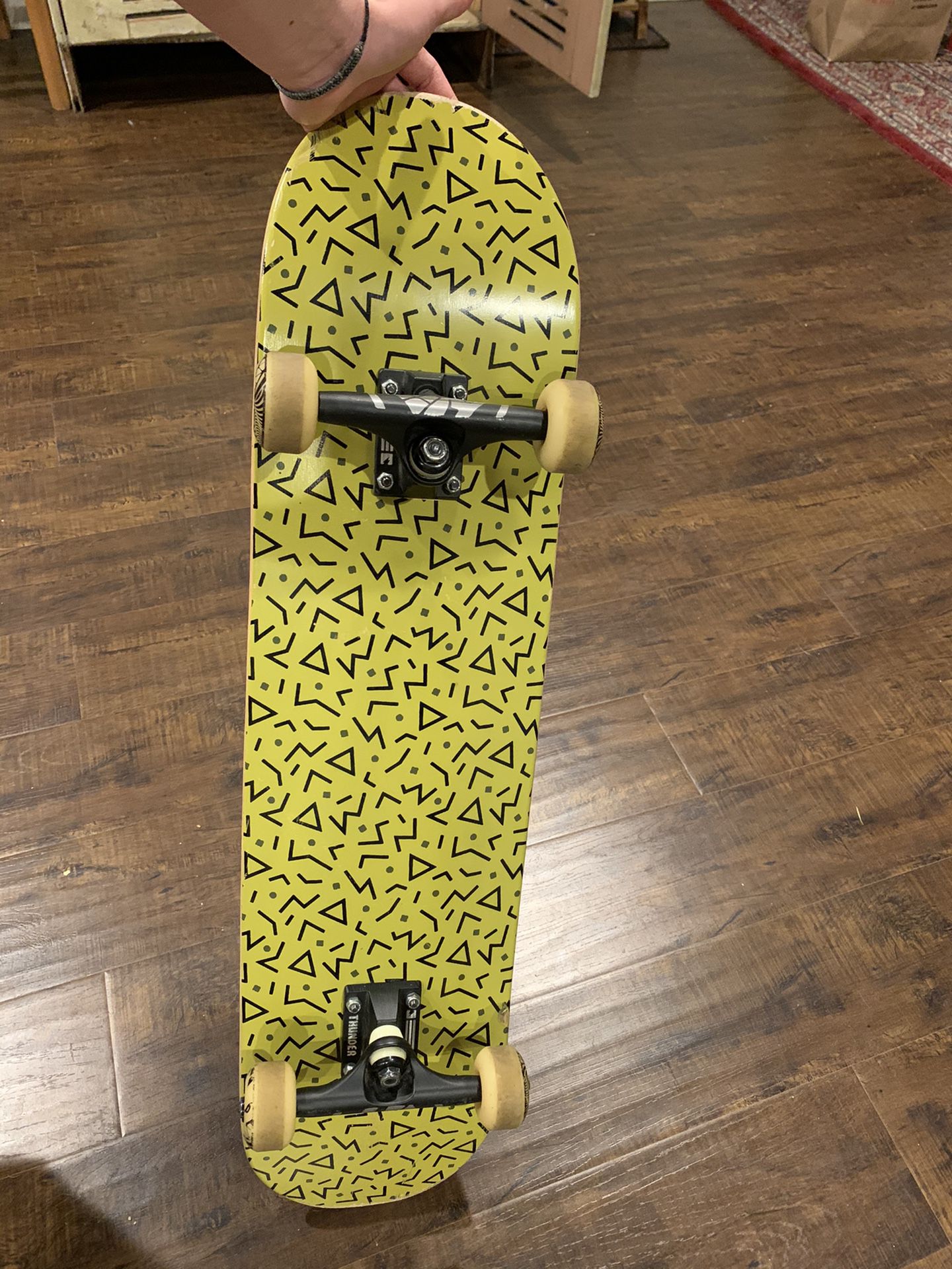 Skateboard with deck 7.8” by 31”+