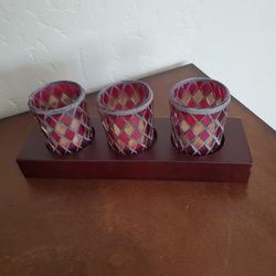 Candle Holders  3 Votive  With Tealight 