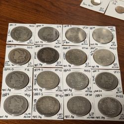 16 Morgan Silver Dollars