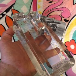 Handmade Glass Cigar Ashtray, Large Heavy Strong Crystal Windproof Design Luxury