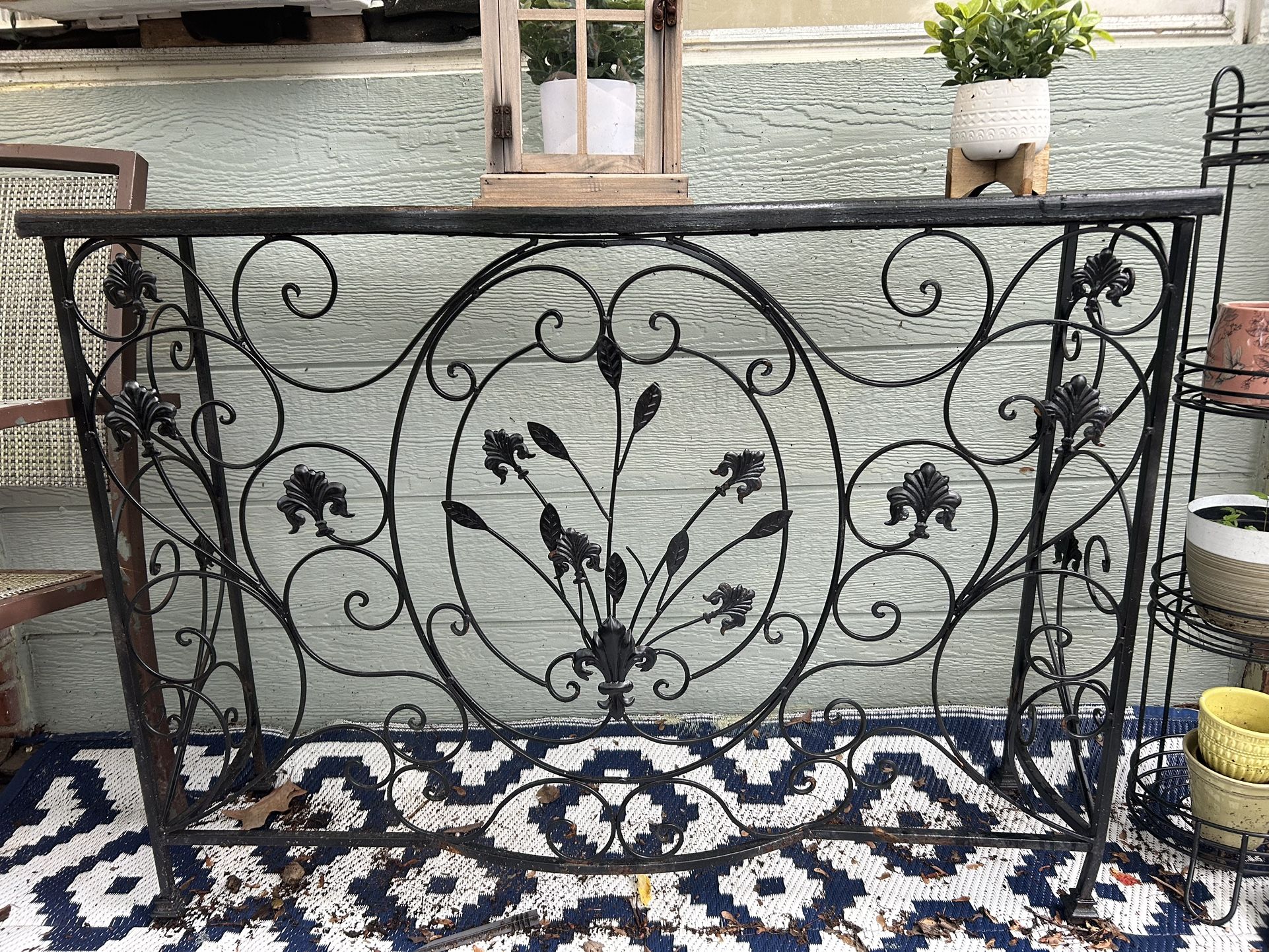Decorative Wrought Iron Console or Entryway Table