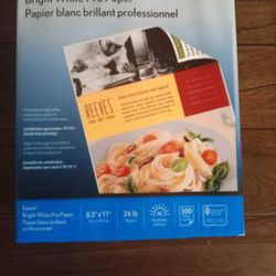 Epson bright white pro paper 8.5"x11" 24lb 500 sheets printer copier paper. 

Brand new,never opened. 