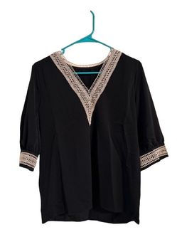 Black Embroidered Blouse