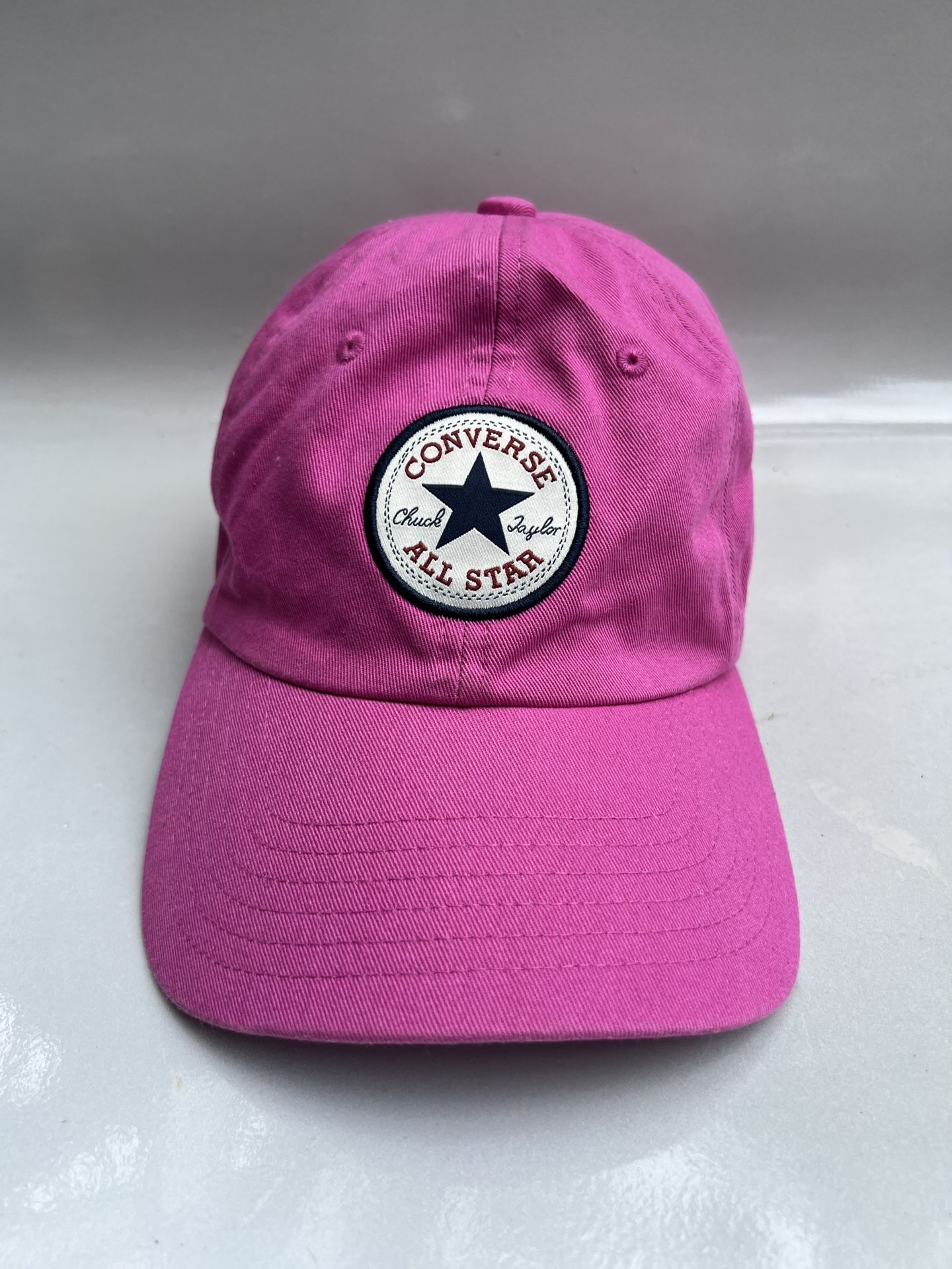Converse All Star Patch Hat Baseball Cap Pink Cotton Casual Adjustable Strapback