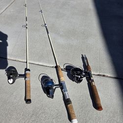 3 fishing poles