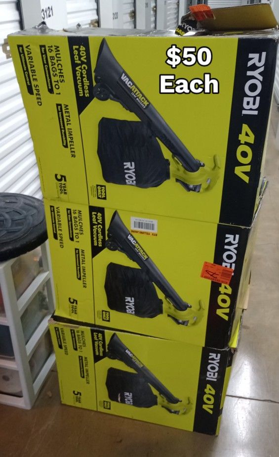 Ryobi 40v Leaf Blower And Sucker Comes With Bag No Battery