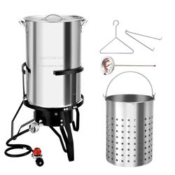  50QT Turkey Fryer with 54000BTU Propane Stove for Outdoor Cooking