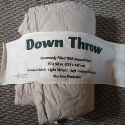 New 5x6' Goose Down Throw Sofa Bed Camping Wrap Blanket Ultralight Sleeping Quilt Rei Rumpl 