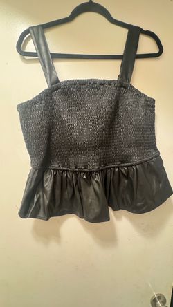 Black leather top