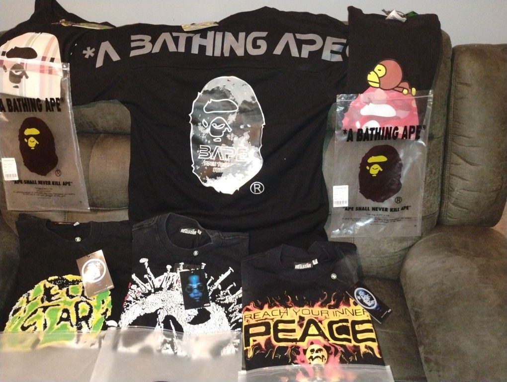 Bape T Shirt & Hellstar t Shirt Xl