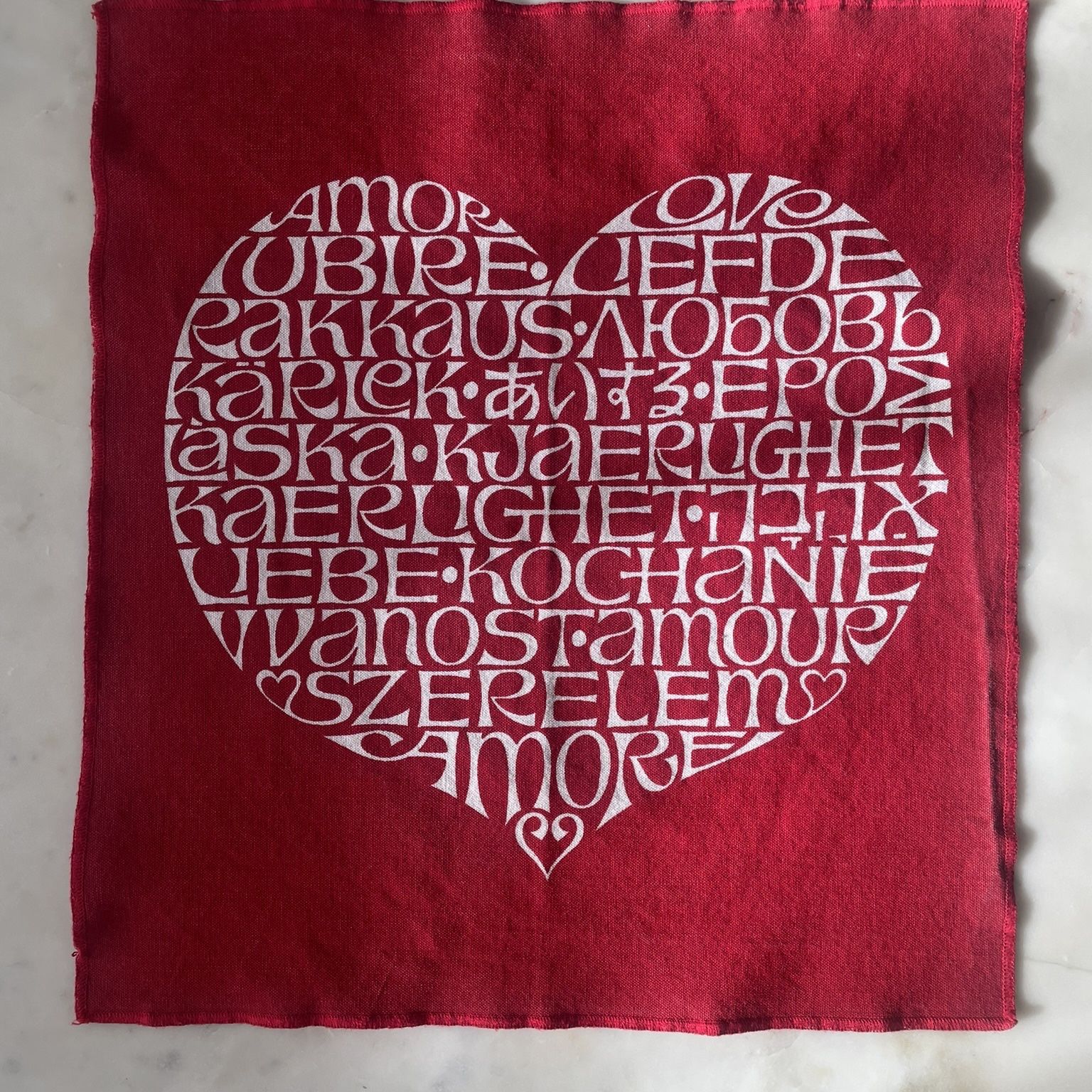 Alexander Girard International Heart Love textile Art MCM Herman