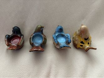 Variety of acrylic painted birds VTG