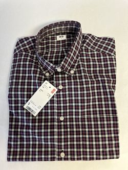 Uniqlo men’s long sleeve check print shirt