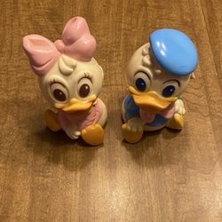 Baby Daisy Duck & Baby Donald Duck Vintage Disney Squeaky Toys