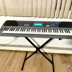 Casio, keyboard with stand