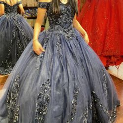 Blue quinceañera dress