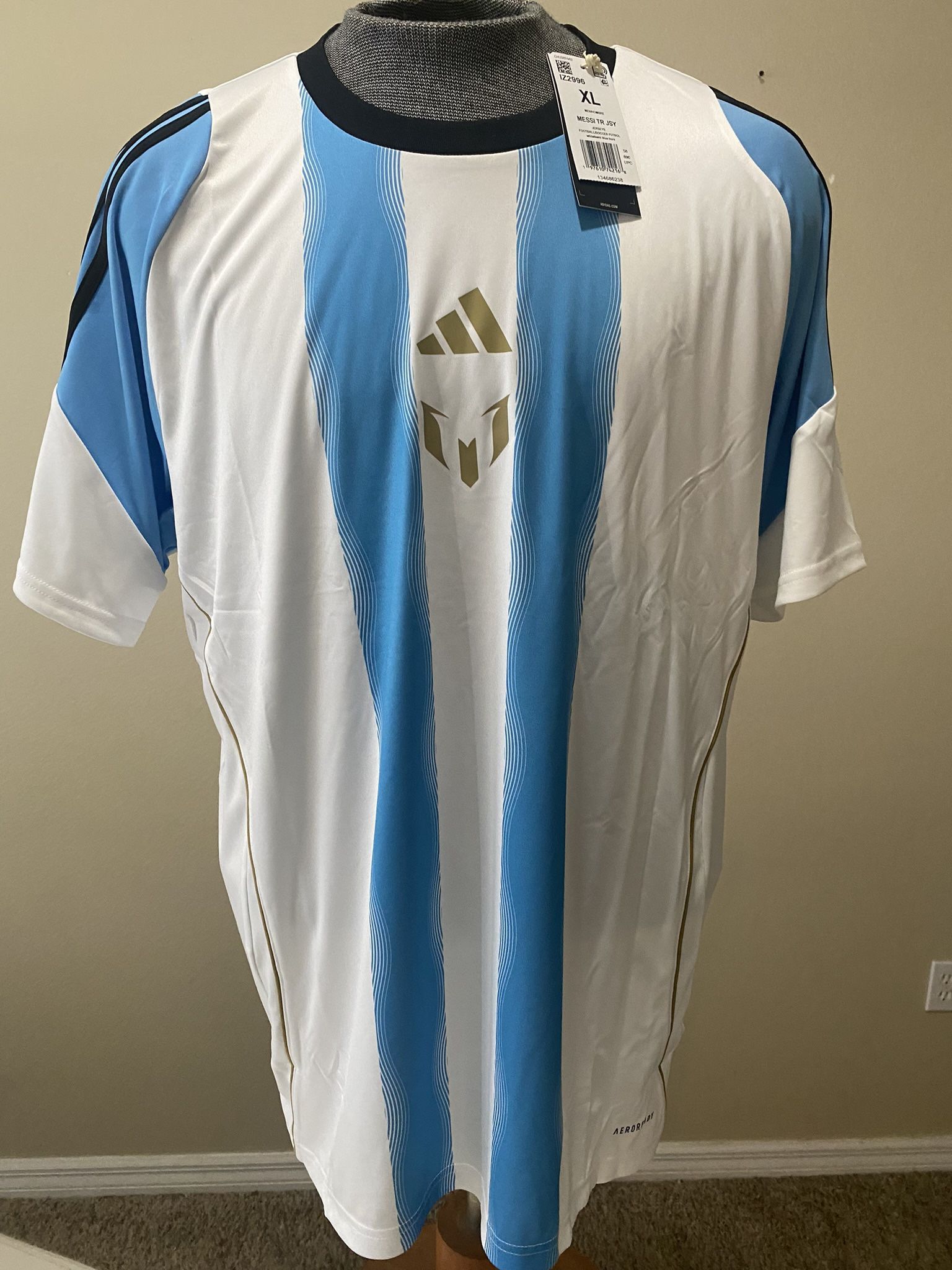 New Authentic adidas Argentina MESSI Soccer Jersey XL Blank Hard To Find 