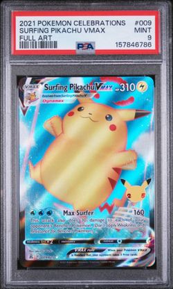 Surfing pikachu vmax psa9