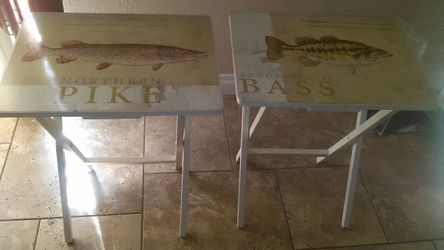 Set of Wooden Tv trays tables.NOT FREE.