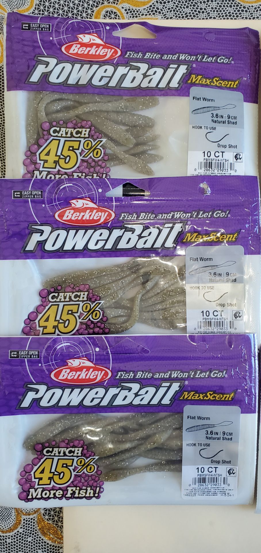 PowerBait plastic worms