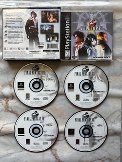 Final Fantasy VIII PS1 Black Label CIB 4 Discs Manual + Mini-Walkthrough 1999