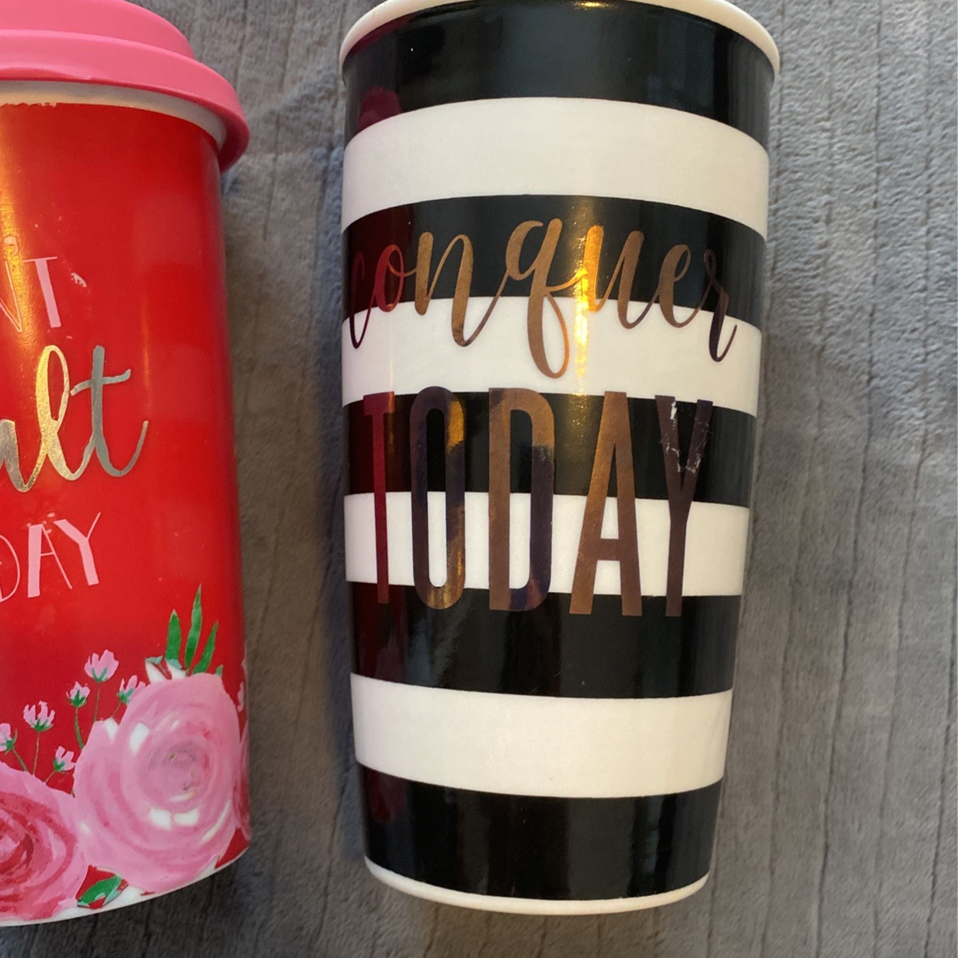 Travel Coffee Mugs Ceramic Novelty Set Of 2
