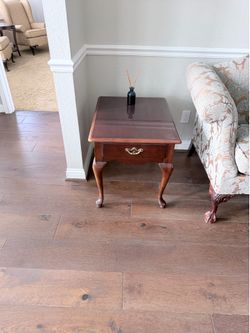 Set of Chippendale Mahogany Square Side Tables with Drawer