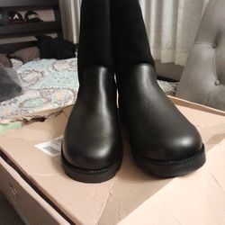 Black Preston Shearling Boots Size 6M 