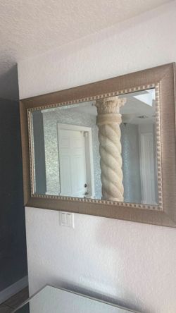 Large Wall Mirror with Gold Frame