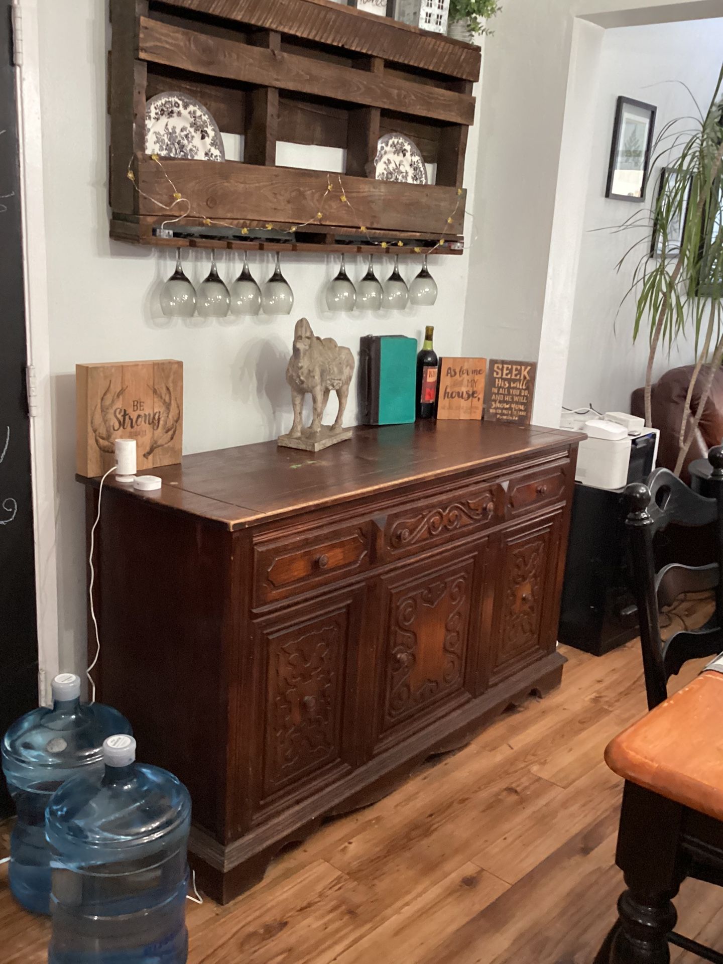 Vintage Wooden Credenza