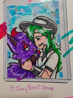 Pokémon N & Zorua Original Hand Drawn Trading Card
