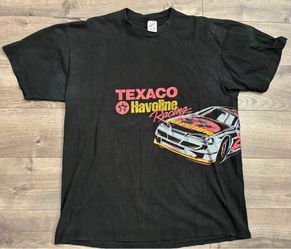 Vintage T-shirt Texaco Havoline Racing Wrap Around Print Graphic NASCAR XL Faded