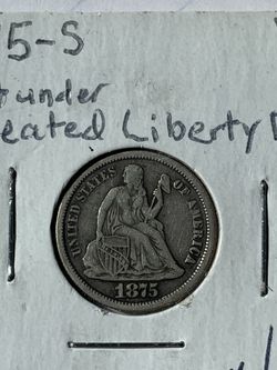 1875-S Seated Liberty Dime