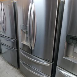 L/g Refrigerador 4 Door Stainless Steel Everything Works Good 💯
