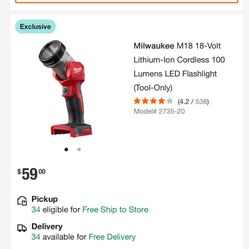 Milwaukee Flashlight New