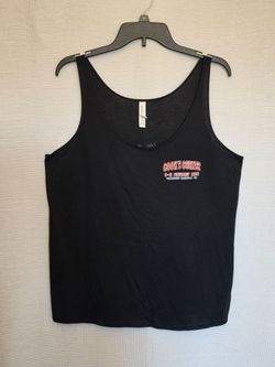 Cook's Corner Women's Black Tank Top 911 Patriotic Ride Trabuco, Ca Size Large