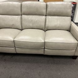 Tan Leather Electrical Recliner Sofa Loveseat 2set