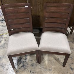 A-America - Anacortes Ladderback Side Chair with Upholstered Seating (Set of 2)