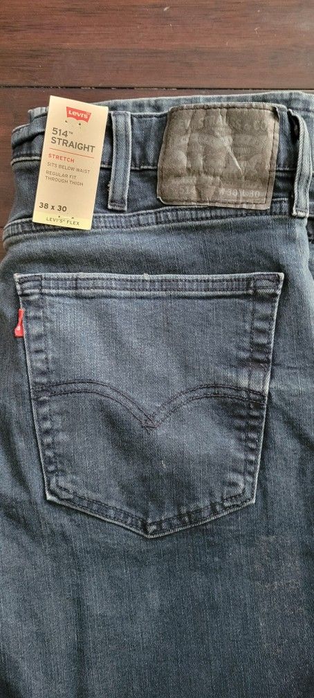 Men's Levi's 514 Straight Stretch 38x30 Pants